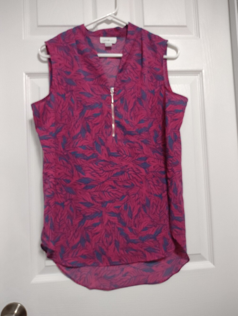 Final Price!*Poly Zip Front Top(M)